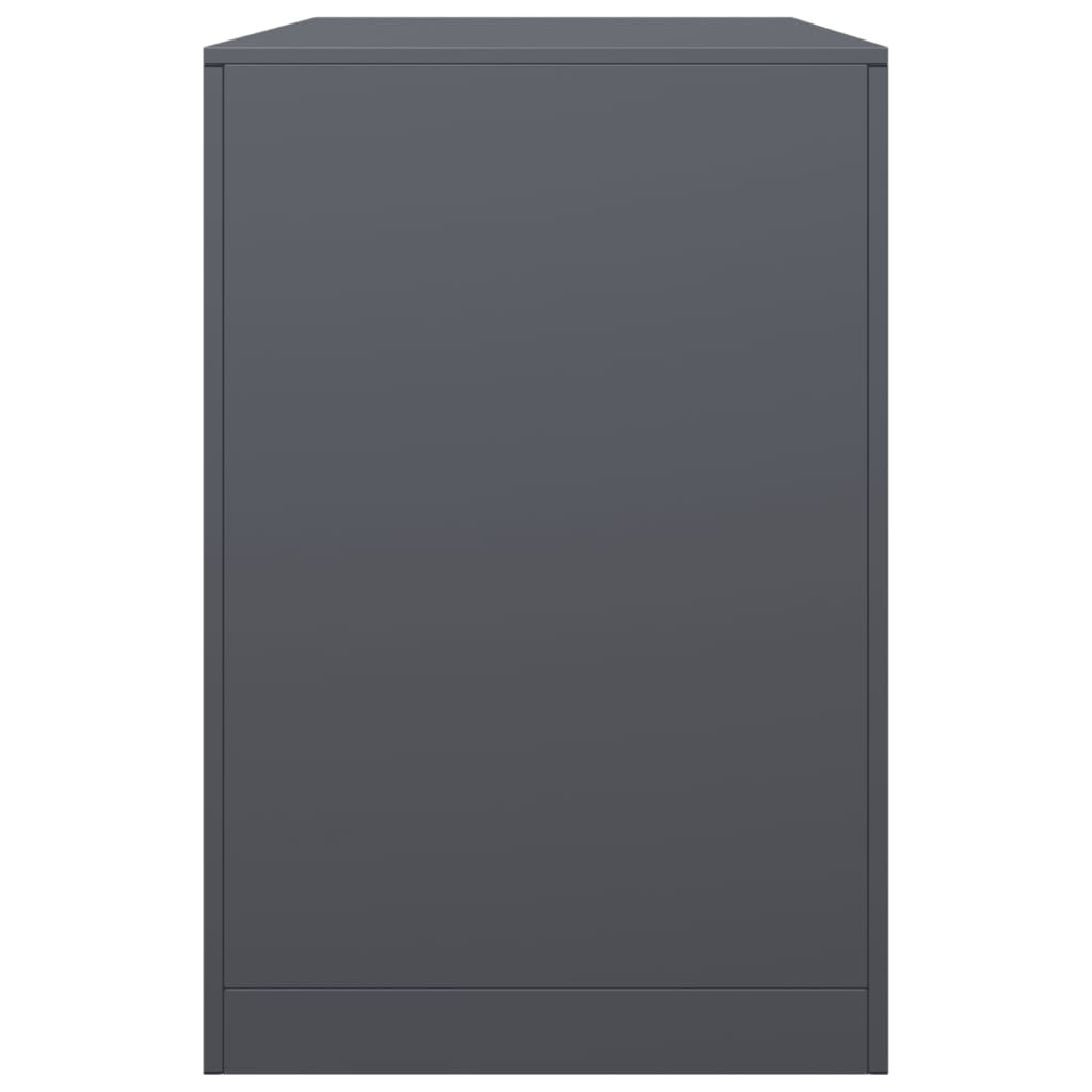 VidaXL Haardhoutrek 100x40x60 cm staal antracietkleurig