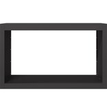 VidaXL Haardhoutrek 100x40x60 cm staal zwart