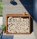 VidaXL Brandhoutrek 100x40x80 cm weervast staal