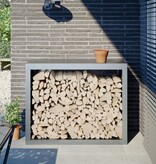 VidaXL Haardhoutrek 100x40x80 cm gegalvaniseerd staal