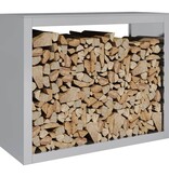 VidaXL Haardhoutrek 100x40x80 cm gegalvaniseerd staal