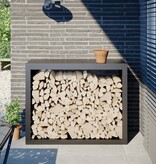 VidaXL Haardhoutrek 100x40x80 cm staal antracietkleurig