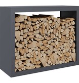 VidaXL Haardhoutrek 100x40x80 cm staal antracietkleurig