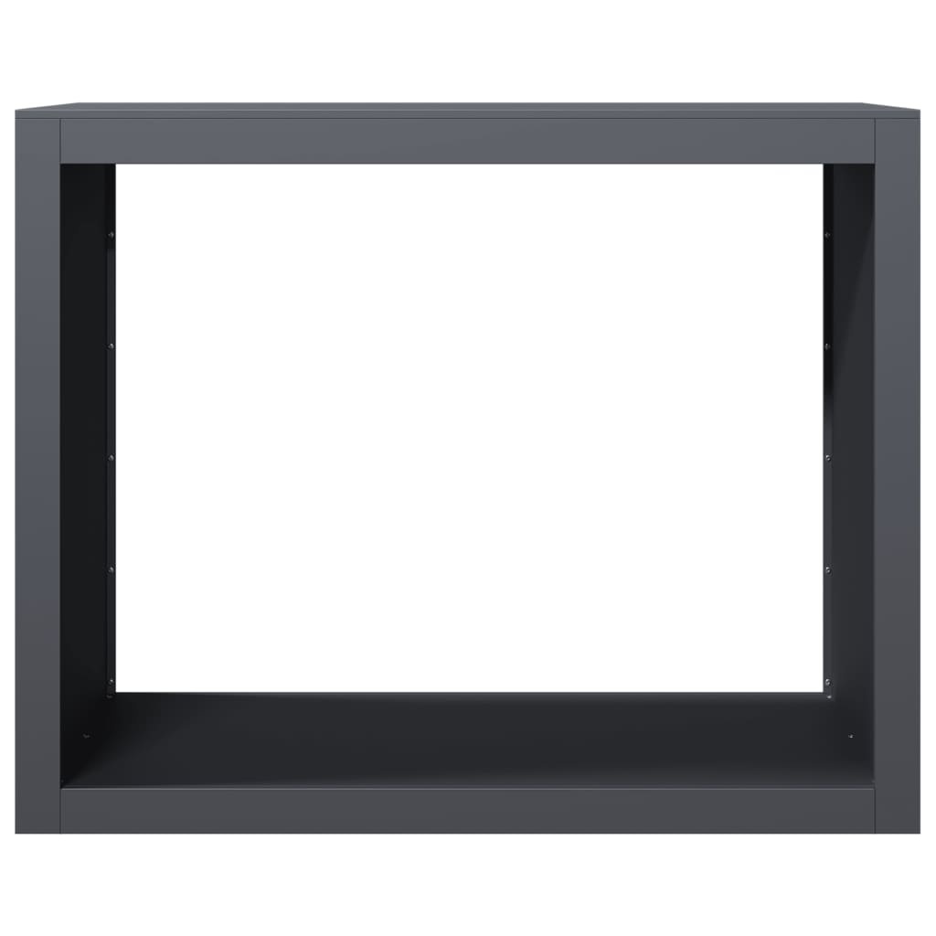 VidaXL Haardhoutrek 100x40x80 cm staal antracietkleurig