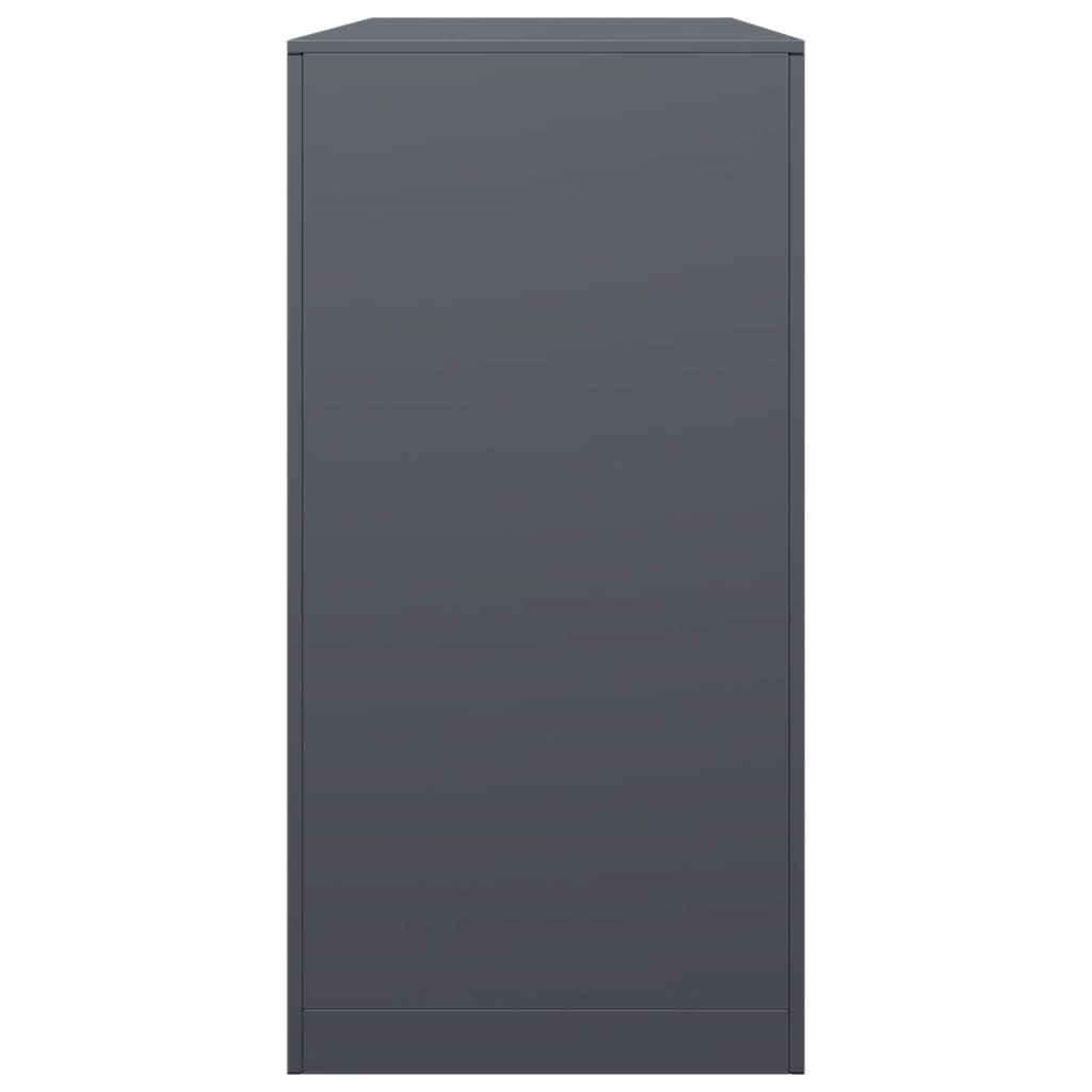 VidaXL Haardhoutrek 100x40x80 cm staal antracietkleurig