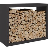 VidaXL Haardhoutrek 100x40x80 cm staal zwart