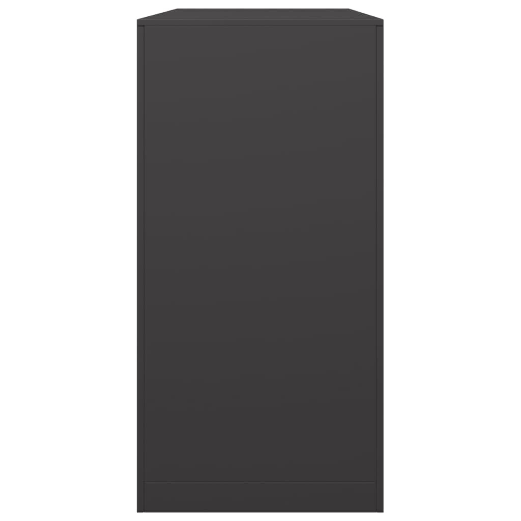 VidaXL Haardhoutrek 100x40x80 cm staal zwart