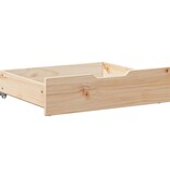 VidaXL Bedlades 2 st met wieltjes 65x55x17 cm massief grenenhout