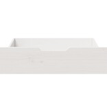 VidaXL Bedlades 2 st 75x55x17 cm massief grenenhout wit