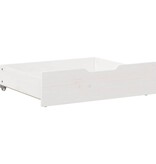 VidaXL Bedlades 2 st 75x55x17 cm massief grenenhout wit