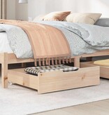 VidaXL Bedlades 2 st met wieltjes 75x55x17 cm massief grenenhout