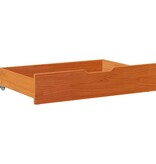 VidaXL Bedlades 2 st 80x55x17 massief grenenhout wasbruin