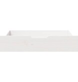 VidaXL Bedlades 2 st 80x55x17 cm massief grenenhout wit