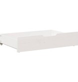 VidaXL Bedlades 2 st 80x55x17 cm massief grenenhout wit