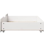 VidaXL Bedlades 2 st 80x55x17 cm massief grenenhout wit