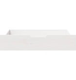 VidaXL Bedlades 2 st 85x55x17 cm massief grenenhout wit