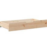 VidaXL Bedlades 2 st met wieltjes 90x55x17 cm massief grenenhout