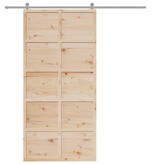 VidaXL Schuifdeur 100x208 cm massief grenenhout