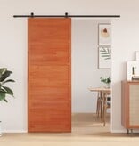 VidaXL Schuifdeur 80x208 cm massief grenenhout wasbruin