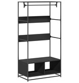 VidaXL Kledingkast 90x50x180 cm bewerkt hout zwart