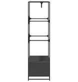 VidaXL Kledingkast 90x50x180 cm bewerkt hout zwart