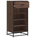 VidaXL Schoenenrek 48x38x97,5 cm bewerkt hout bruin eikenkleurig