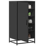 VidaXL Schoenenrek 48x38x97,5 cm bewerkt hout zwart