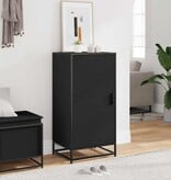 VidaXL Schoenenrek 48x38x97,5 cm bewerkt hout zwart