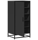 VidaXL Schoenenrek 48x38x97,5 cm bewerkt hout zwart