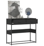 VidaXL Wandtafel 90x35x80 cm bewerkt hout zwart