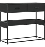VidaXL Wandtafel 90x35x80 cm bewerkt hout zwart