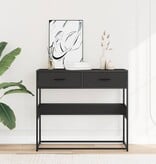 VidaXL Wandtafel 90x35x80 cm bewerkt hout zwart