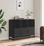 VidaXL Dressoir 100x35x76 cm bewerkt hout zwart