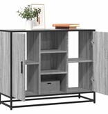 VidaXL Dressoir 92x35x76 cm bewerkt hout grijs sonoma eikenkleurig