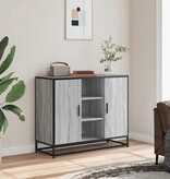 VidaXL Dressoir 92x35x76 cm bewerkt hout grijs sonoma eikenkleurig