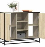 VidaXL Dressoir 92x35x76 cm bewerkt hout sonoma eikenkleurig