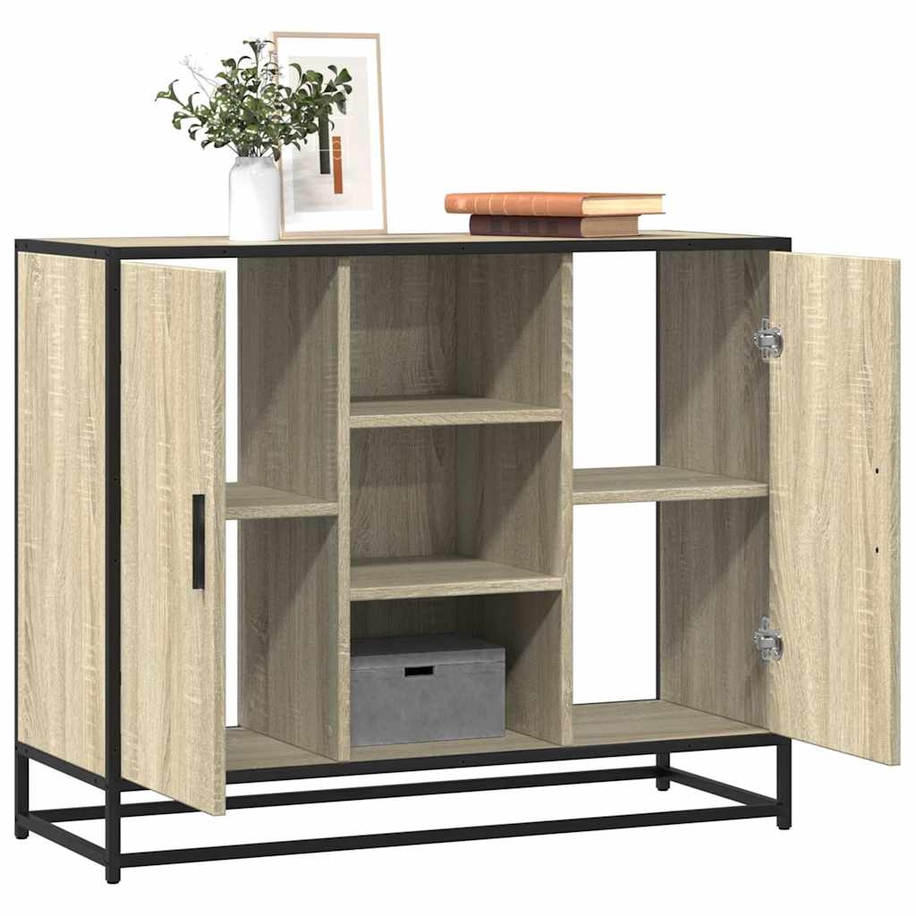 VidaXL Dressoir 92x35x76 cm bewerkt hout sonoma eikenkleurig