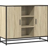 VidaXL Dressoir 92x35x76 cm bewerkt hout sonoma eikenkleurig