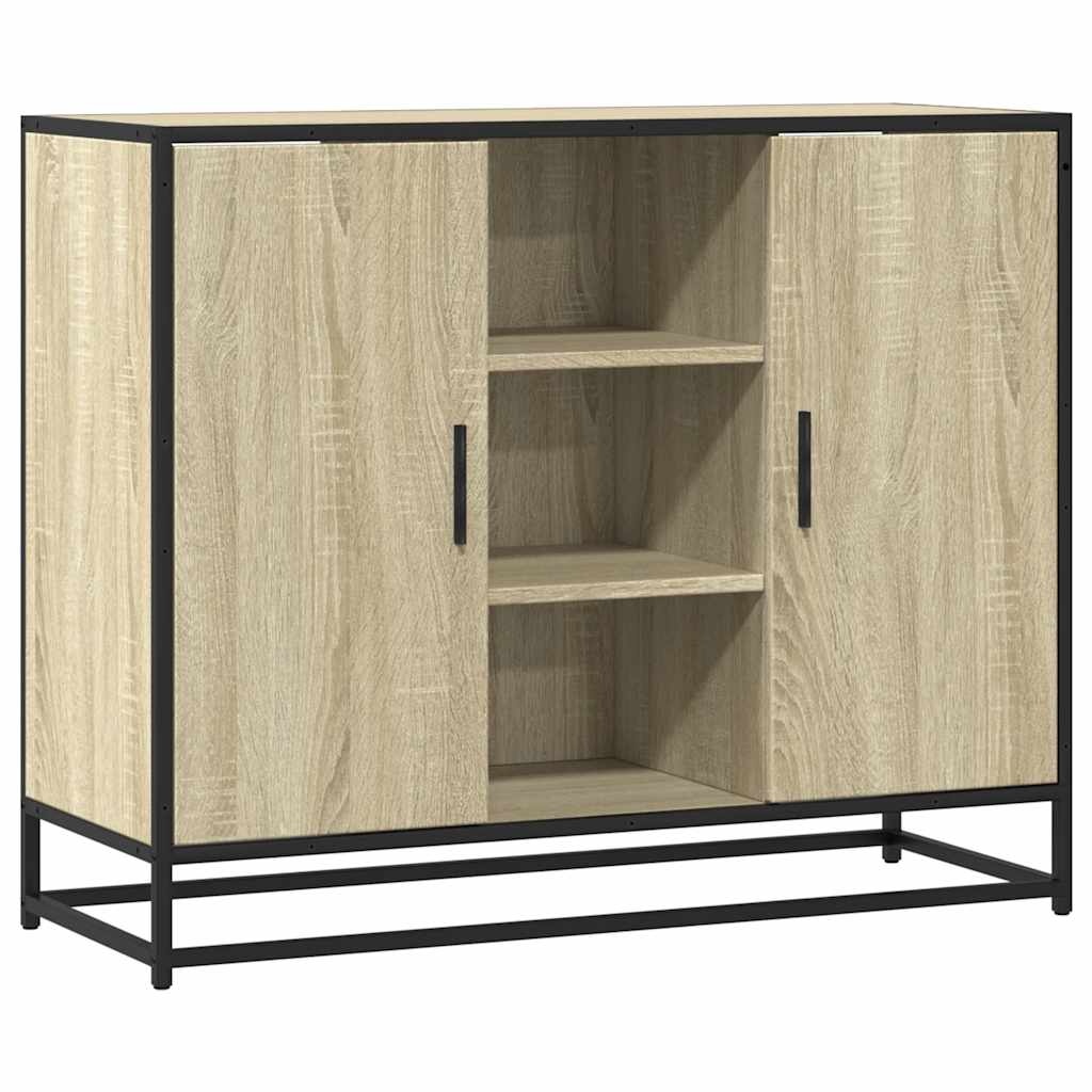 VidaXL Dressoir 92x35x76 cm bewerkt hout sonoma eikenkleurig