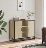 VidaXL Dressoir 92x35x76 cm bewerkt hout sonoma eikenkleurig