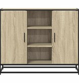 VidaXL Dressoir 92x35x76 cm bewerkt hout sonoma eikenkleurig