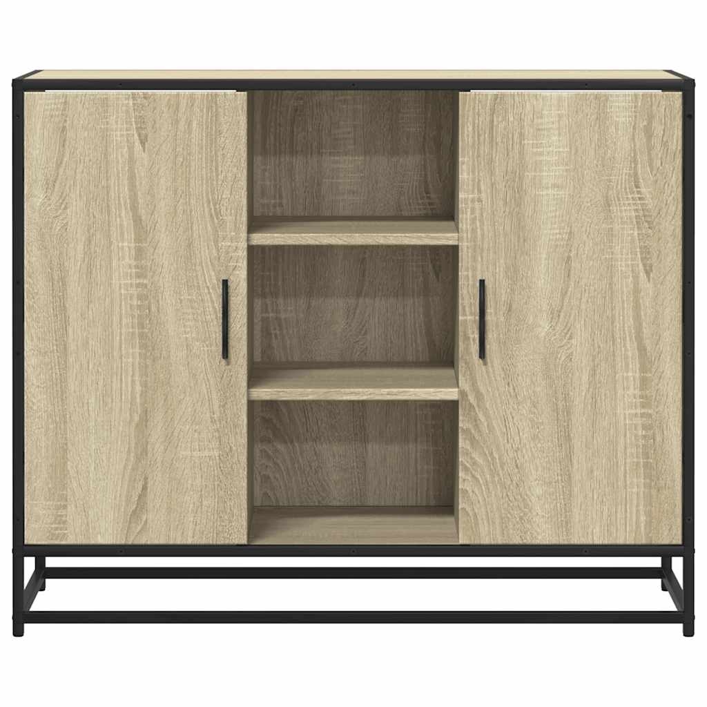 VidaXL Dressoir 92x35x76 cm bewerkt hout sonoma eikenkleurig