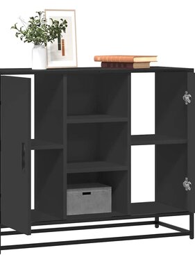VidaXL Dressoir 92x35x76 cm bewerkt hout zwart