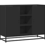 VidaXL Dressoir 92x35x76 cm bewerkt hout zwart