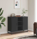 VidaXL Dressoir 92x35x76 cm bewerkt hout zwart