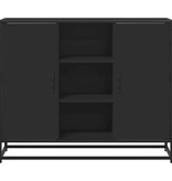 VidaXL Dressoir 92x35x76 cm bewerkt hout zwart