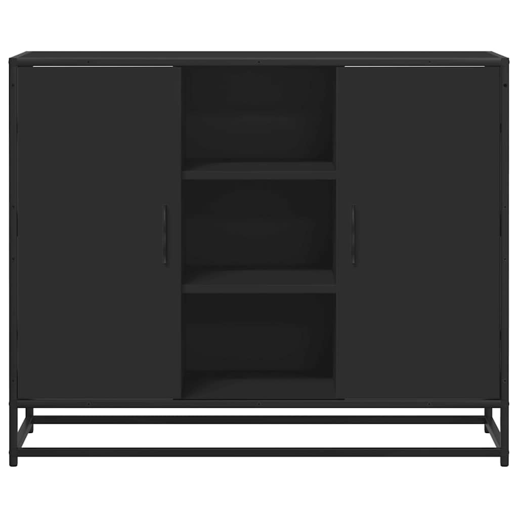 VidaXL Dressoir 92x35x76 cm bewerkt hout zwart