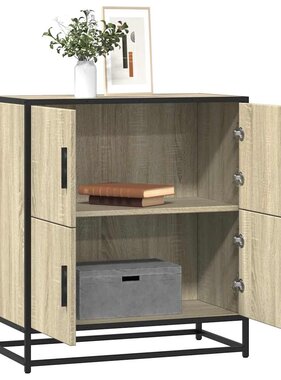 VidaXL Dressoir 68x35x76 cm bewerkt hout sonoma eikenkleurig