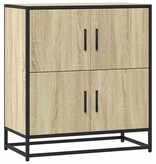 VidaXL Dressoir 68x35x76 cm bewerkt hout sonoma eikenkleurig