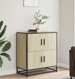 VidaXL Dressoir 68x35x76 cm bewerkt hout sonoma eikenkleurig